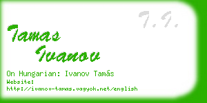 tamas ivanov business card